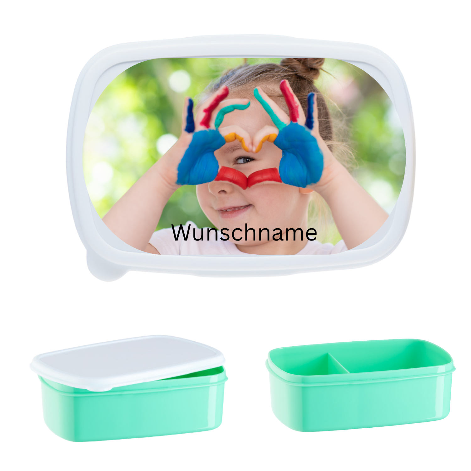 Lunchbox grün mit Trennwand